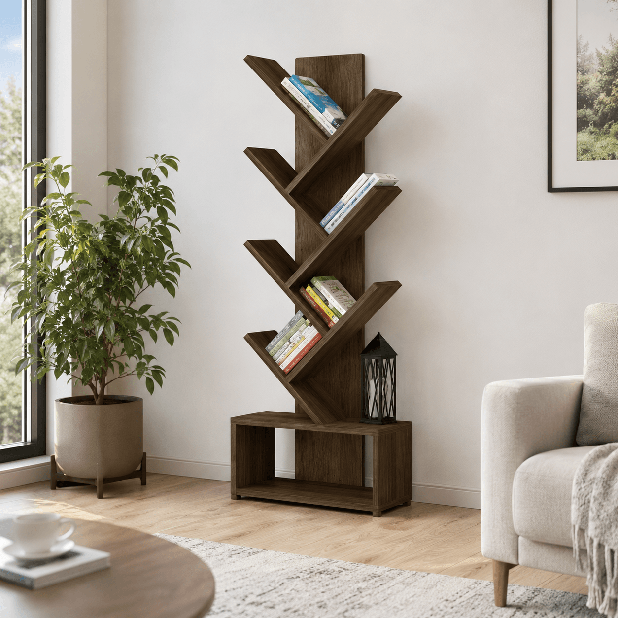Bibliothèque design arbre - الصورة 2