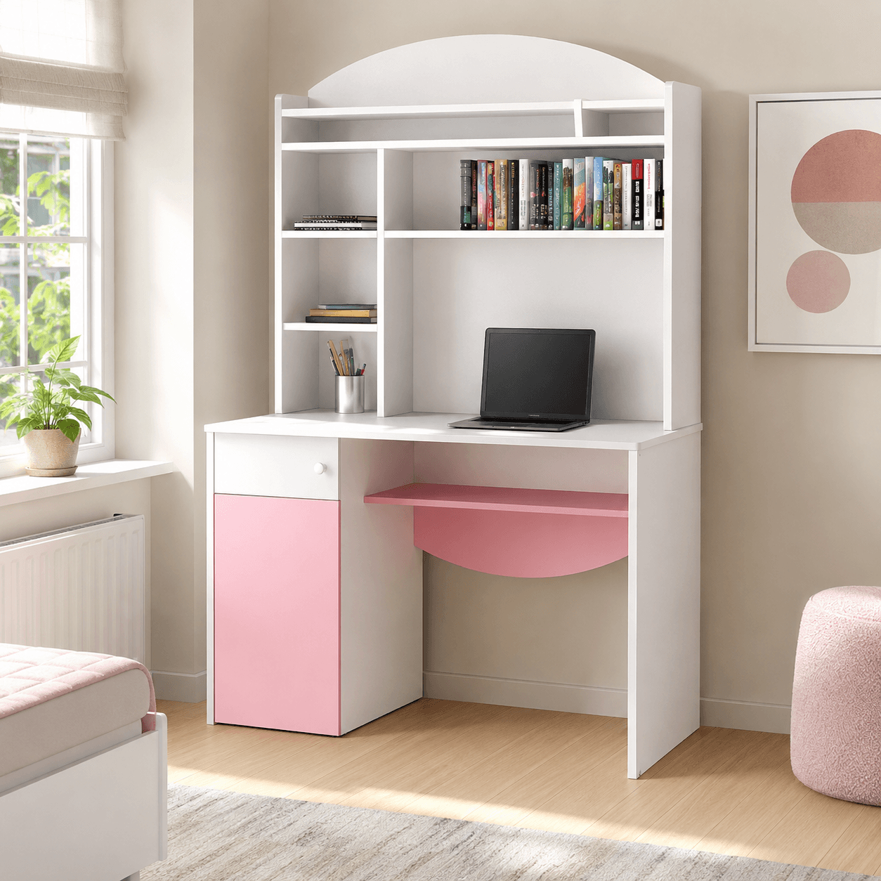 Bureaux-Biblio avec étageres