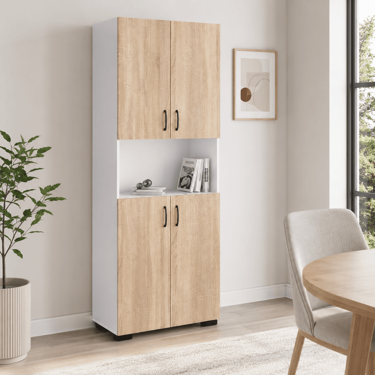 Armoire haut Mixte Chêne Clair - الصورة 2