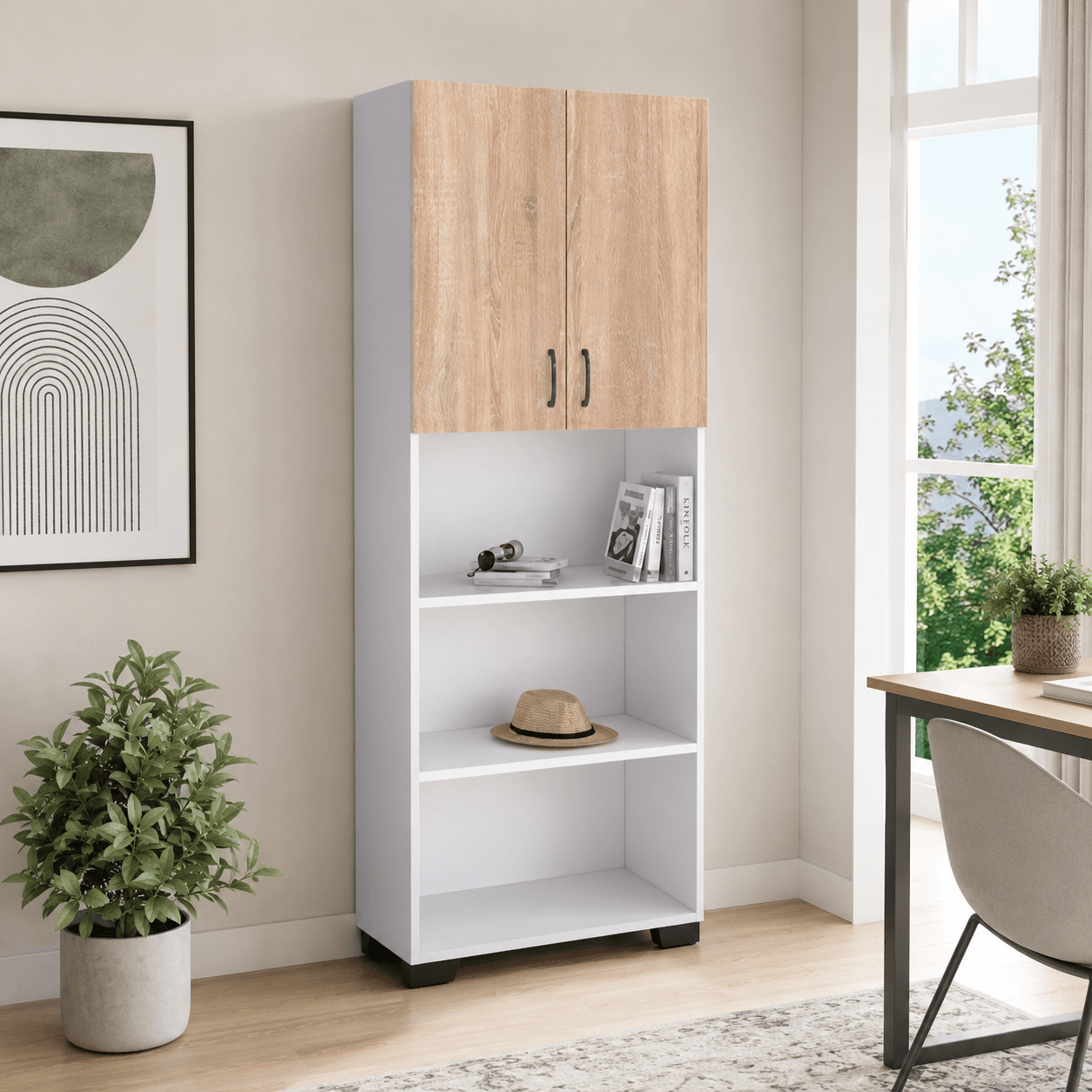 Bibliothèque Multi-Rangements - 2 Portes - الصورة 2