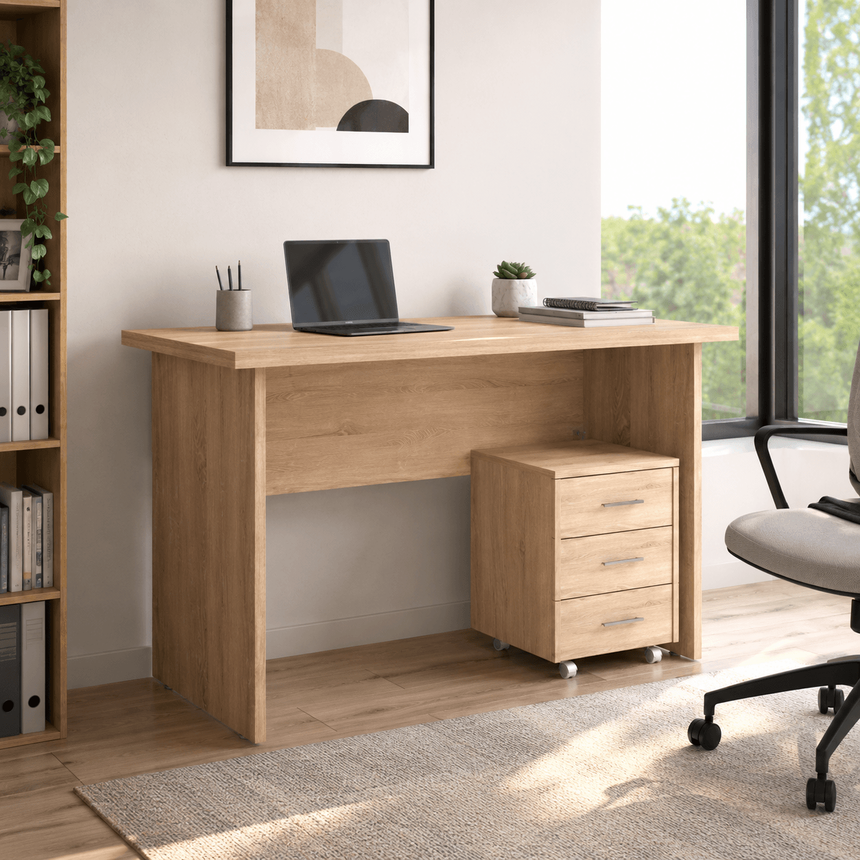 Bureau simple Avec Caisson - الصورة 2