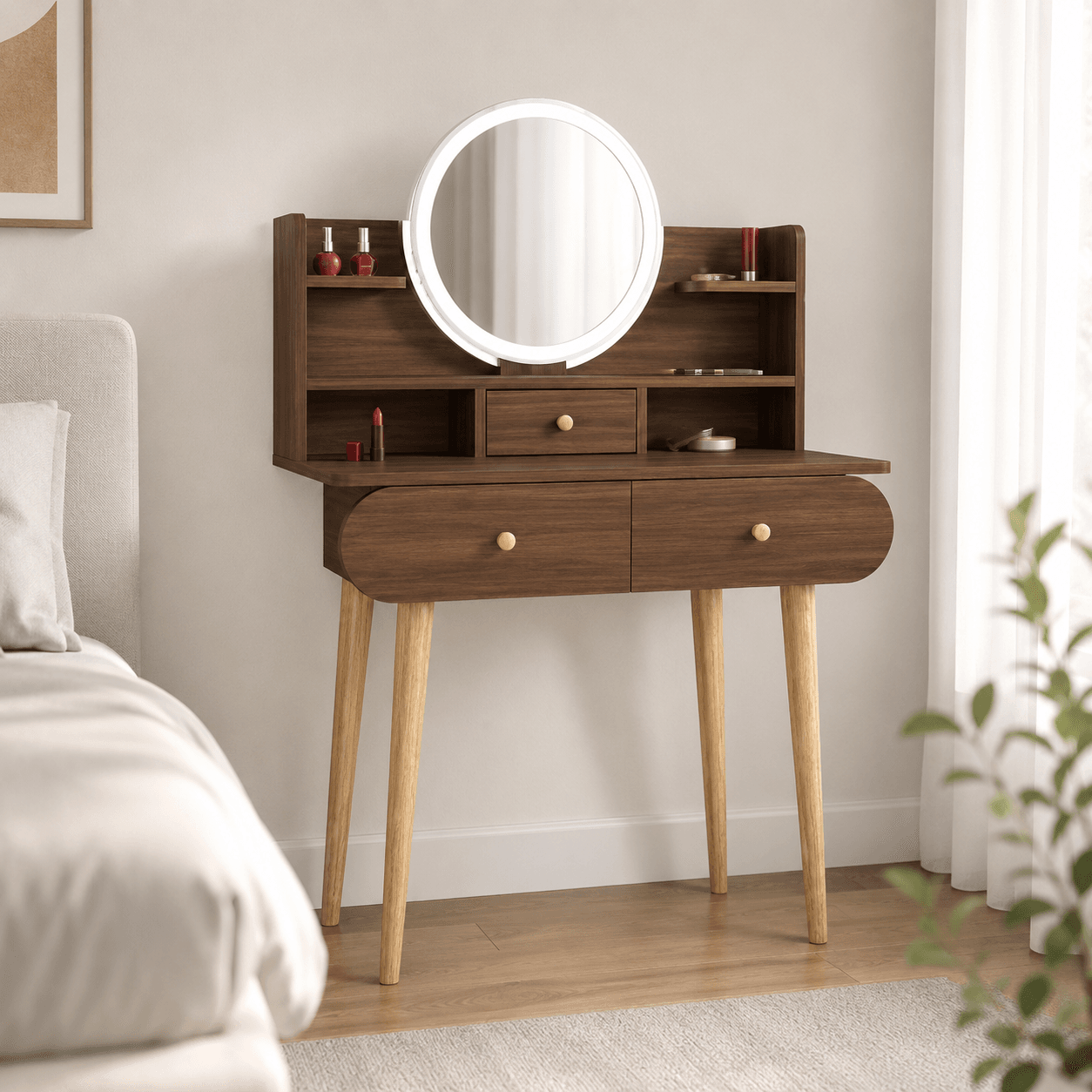 Coiffeuse aux tiroirs arrondis - الصورة 2